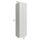 RTA Heather Grey Shaker 24" x 96" Wall Pantry with 1 Decorative Panel