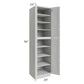 RTA Heather Grey Shaker 24" x 96" Wall Pantry with 2 Roll Out Trays