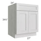 RTA Heather Grey Shaker 27" Base Cabinet with 1 Roll Out Tray