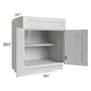 RTA Heather Grey Shaker 30" Base Cabinet with 1 Roll Out Tray