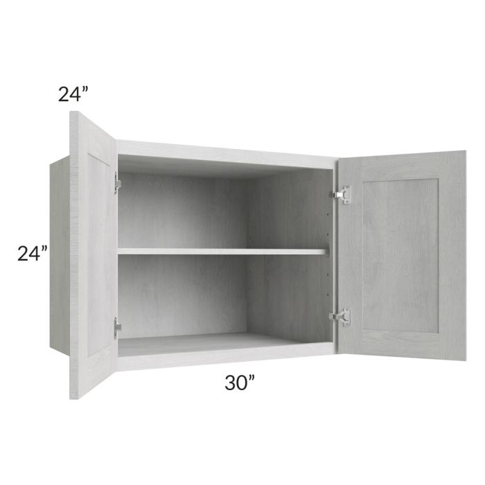 RTA Heather Grey Shaker 30" x 24" x 24" Wall Cabinet