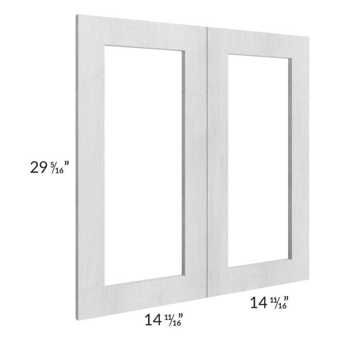 RTA Heather Grey Shaker 30" x 30" Glass Door Only with Glass Included