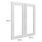 RTA Heather Grey Shaker 30" x 36" Glass Door Only with Glass Include