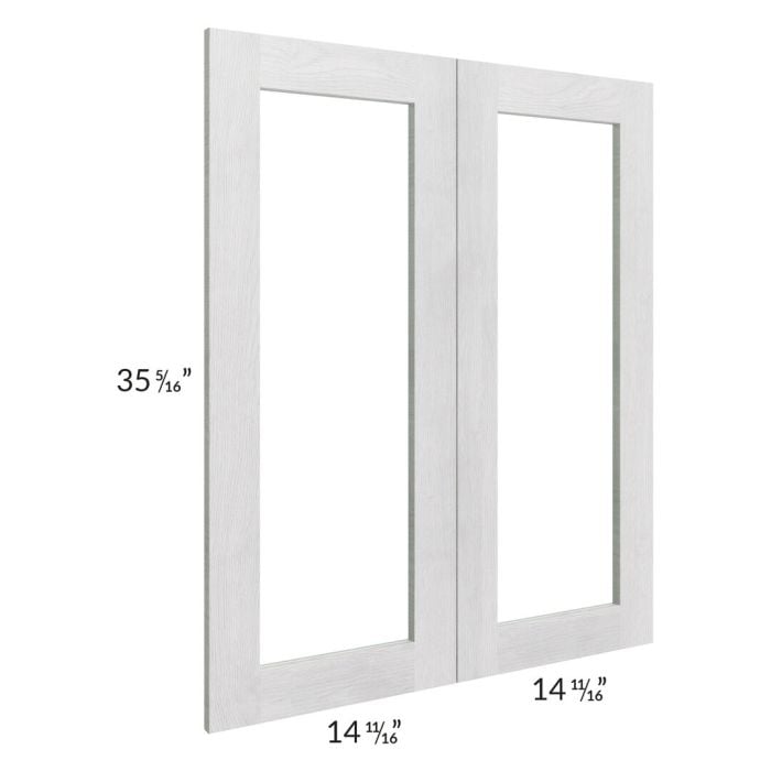 RTA Heather Grey Shaker 30" x 36" Glass Door Only with Glass Include