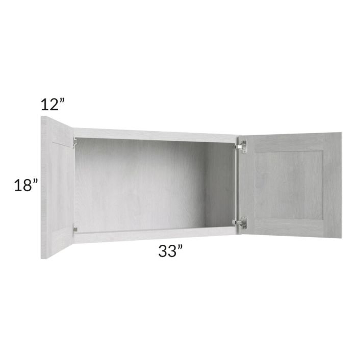 RTA Heather Grey Shaker 33" x 18" Wall Cabinet