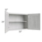 RTA Heather Grey Shaker 33" x 24" Wall Cabinet