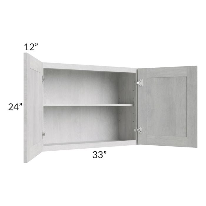 RTA Heather Grey Shaker 33" x 24" Wall Cabinet