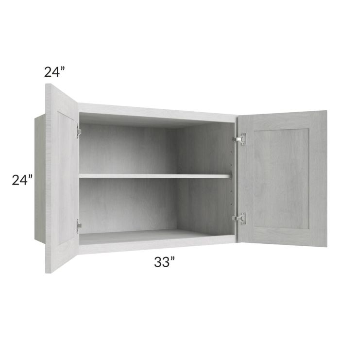 RTA Heather Grey Shaker 33" x 24" x 24" Wall Cabinet