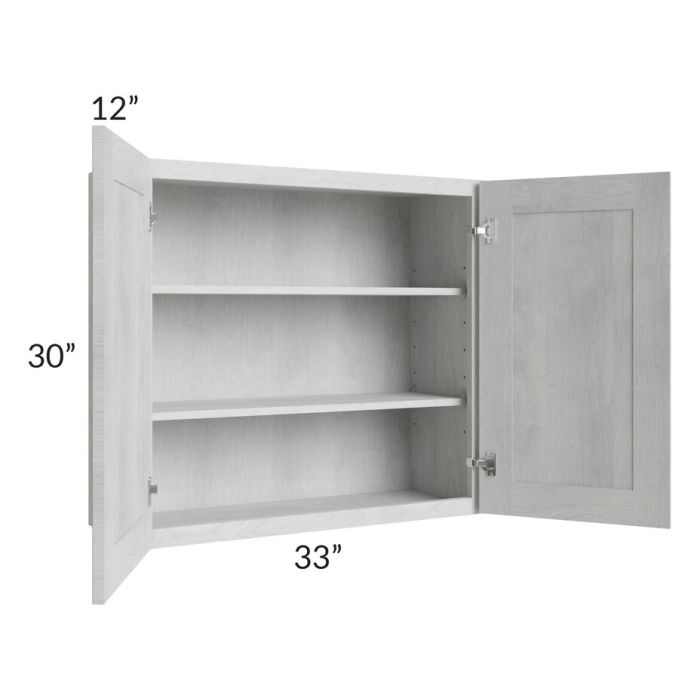 RTA Heather Grey Shaker 33" x 30" Wall Cabinet
