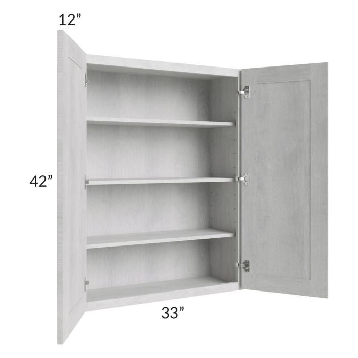 RTA Heather Grey Shaker 33" x 42" Wall Cabinet