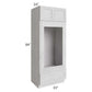 RTA Heather Grey Shaker 33" x 84" Double Oven or Oven/Microwave Cabinet