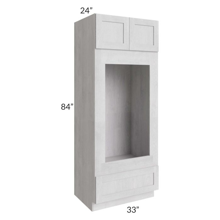 RTA Heather Grey Shaker 33" x 84" Double Oven or Oven/Microwave Cabinet