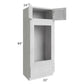 RTA Heather Grey Shaker 33" x 84" Double Oven or Oven/Microwave Cabinet