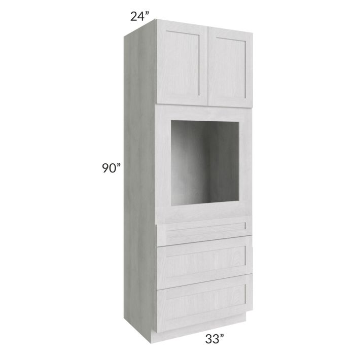 RTA Heather Grey Shaker 33" x 90" Oven Cabinet