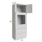 RTA Heather Grey Shaker 33" x 90" Oven Cabinet
