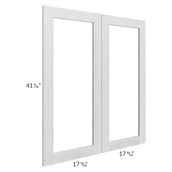 RTA Heather Grey Shaker 36" x 42" Glass Door Only with Glass Included