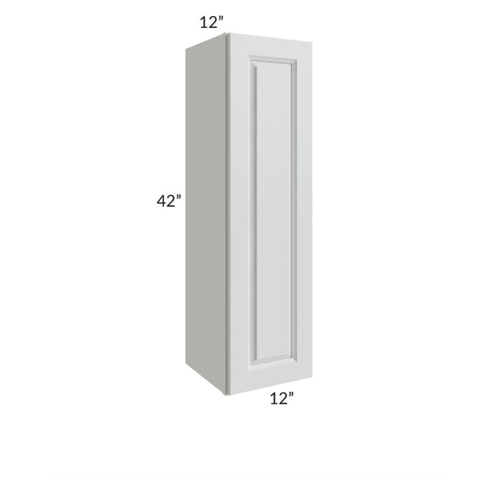 RTA Lakewood White 12" x 42" Wall Cabinet