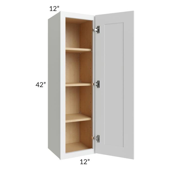 RTA Lakewood White 12" x 42" Wall Cabinet