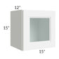 RTA Lakewood White 15" x 15" Decorative Wall Cabinet with 2 Decorative End Panels