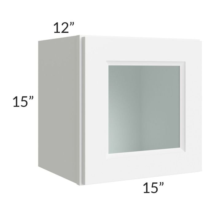 RTA Lakewood White 15" x 15" Decorative Wall Cabinet with 2 Decorative End Panels