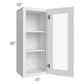 RTA Lakewood White 15" x 36" Wall Glass Door Cabinet (Prepped for Glass Doors) with 1 Decorative End Panel