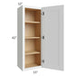 RTA Lakewood White 15" x 42" Wall Cabinet