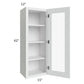 RTA Lakewood White 15" x 42" Wall Glass Door Cabinet (Prepped for Glass Doors)