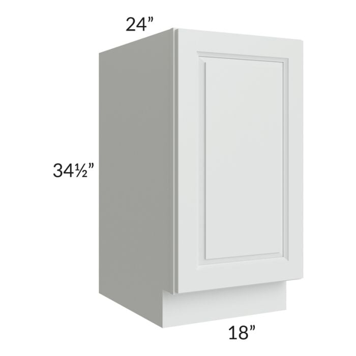 RTA Lakewood White 18" Full Height Door Base Cabinet