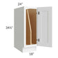 RTA Lakewood White 18" Full Height Door Tray Divider Base Cabinet