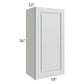 RTA Lakewood White 18" x 36" Wall Cabinet with 2 Decorative End Panels