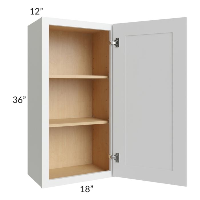 RTA Lakewood White 18" x 36" Wall Cabinet with 2 Decorative End Panels