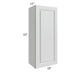 RTA Lakewood White 18" x 42" Wall Cabinet with 1 Decorative End Panel