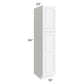 RTA Lakewood White 18" x 84" x 24" Wall Pantry Cabinet with 2 Decorative End Panels