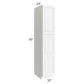 RTA Lakewood White 18" x 90" x 24" Wall Pantry Cabinet with 2 Decorative End Panels and 3 Roll Out Trays