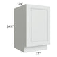 RTA Lakewood White 21" Full Height Door Base Cabinet