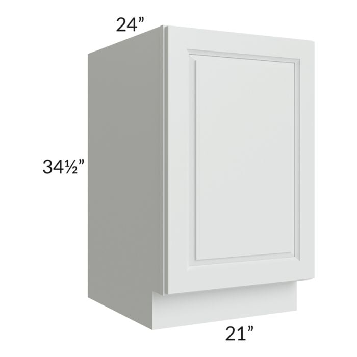 RTA Lakewood White 21" Full Height Door Base Cabinet