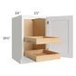 RTA Lakewood White 21" Full Height Door Base Cabinet with 2 Rollout Trays