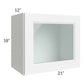 RTA Lakewood White 21" x 18" Decorative Wall Cabinet with 2 Decorative End Panels