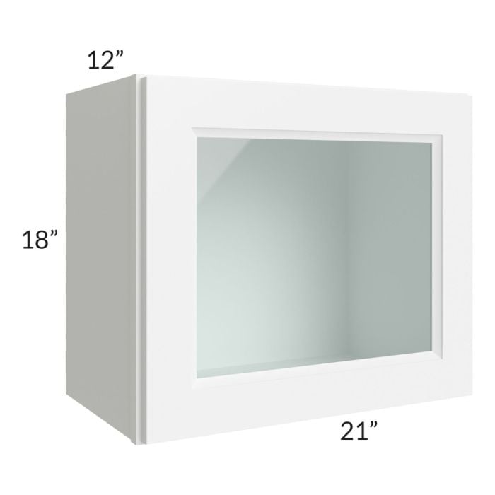 RTA Lakewood White 21" x 18" Decorative Wall Cabinet with 2 Decorative End Panels