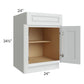 RTA Lakewood White 24" Base Cabinet with 1 Decorative End Panel