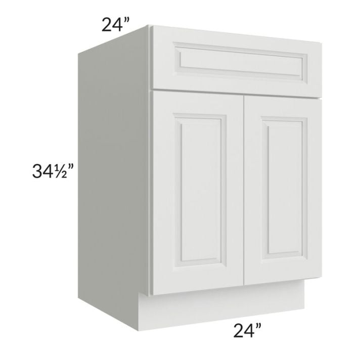 RTA Lakewood White 24" Base Cabinet with 2 Decorative End Panels