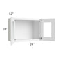 RTA Lakewood White 24" x 18" Decorative Wall Cabinet with 1 Decorative End Panel