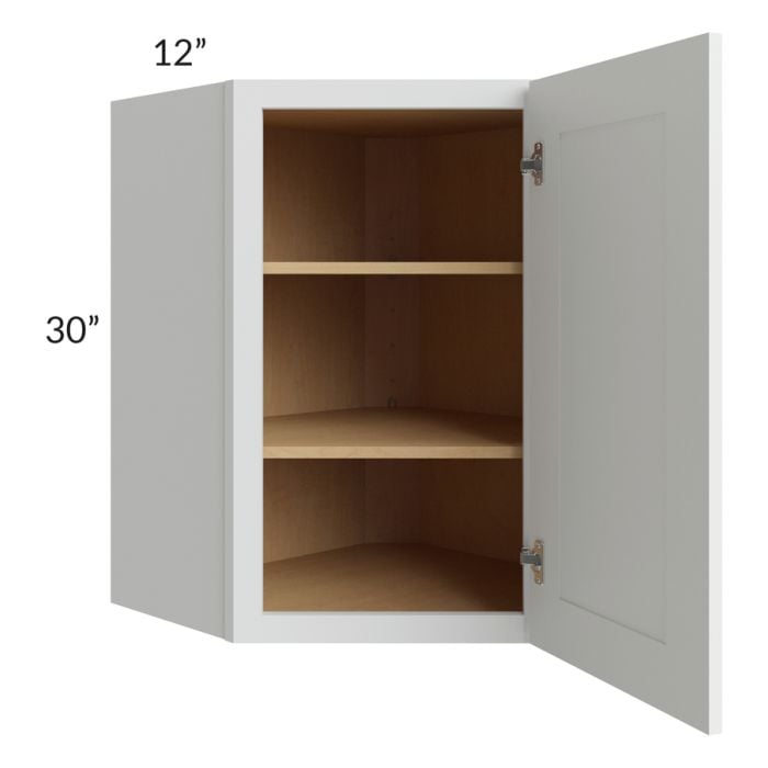 RTA Lakewood White 24" x 30" Wall Diagonal Corner Cabinet