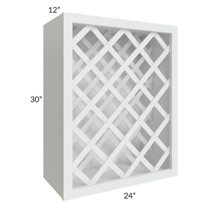 RTA Lakewood White 24" x 30" Wine Rack Cabinet