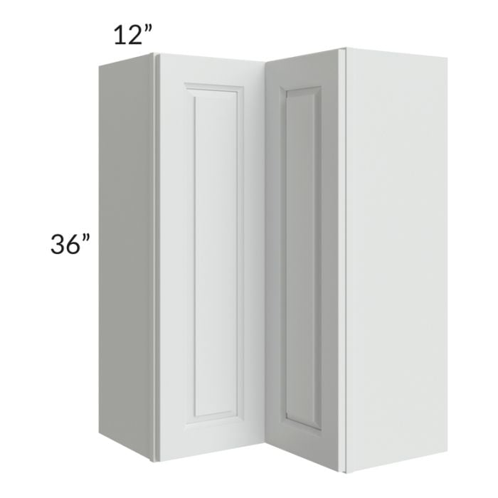 RTA Lakewood White 24" x 36" Wall Easy Reach Cabinet with 1 Decorative End Panel