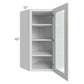 RTA Lakewood White 24" x 42" Wall Diagonal Corner Cabinet (Prepped for Glass Doors) with 1 Decorative End Panel
