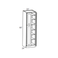 RTA Lakewood White 24" x 90" x 24" Wall Pantry Cabinet with 1 Decorative End Panel and 1 Roll Out Tray