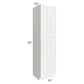 RTA Lakewood White 24" x 96" x 24" Wall Pantry Cabinet with 1 Decorative End Panel