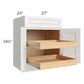 RTA Lakewood White 27" Base Cabinet with 2 Rollout Trays