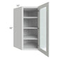 RTA Lakewood White 27" x 42" Wall Diagonal Corner Cabinet (Prepped for Glass Doors)